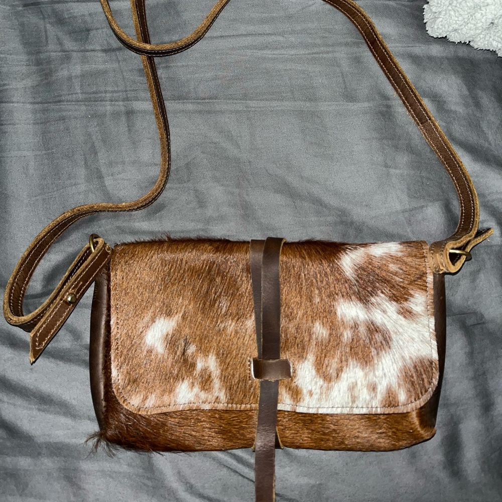 Buffalo Trace leather crossbody travel bar